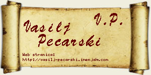 Vasilj Pecarski vizit kartica